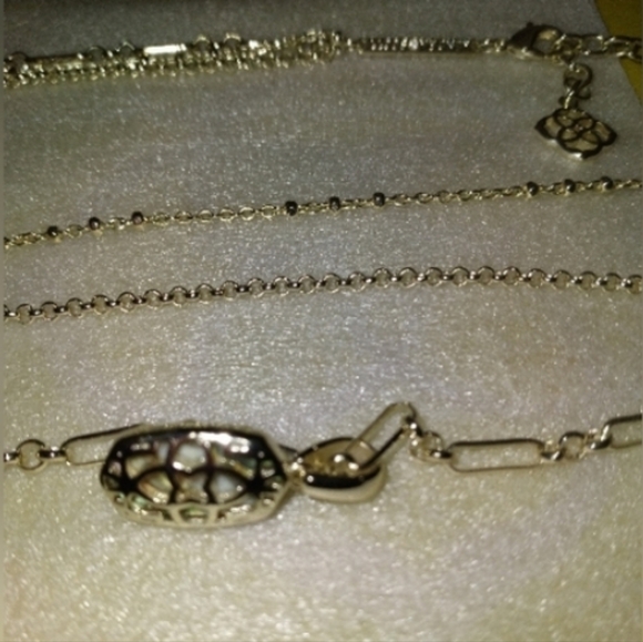 New Kendra Scott Elisa Triple Strand Gold Abalone Necklace - Picture 7 of 12